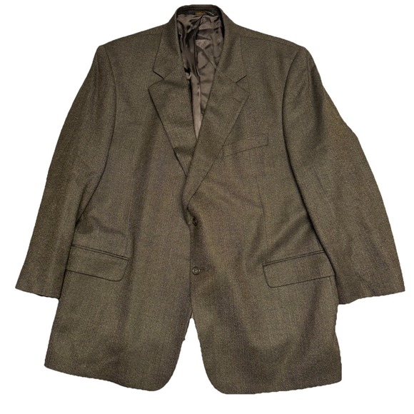 Jack Victor Prossimo Wool Cashmere Powellwood Sportcoat Blazer 52PR Herringbone